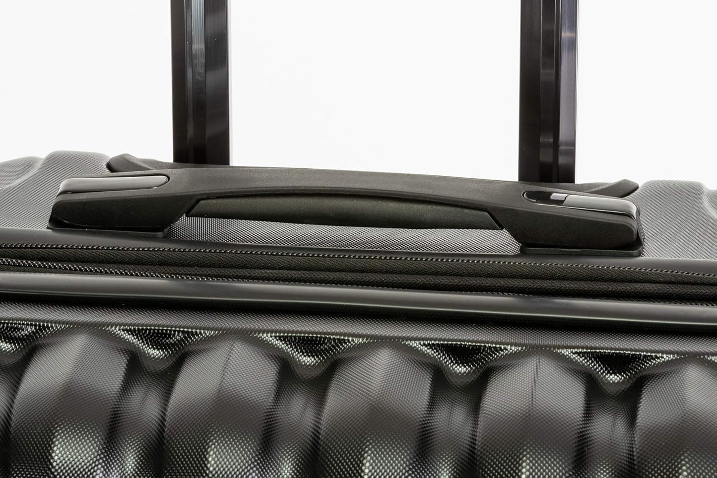 Erweiterbarer Hartschalen-Trolley Porto, Schwarz / Grosser Koffer