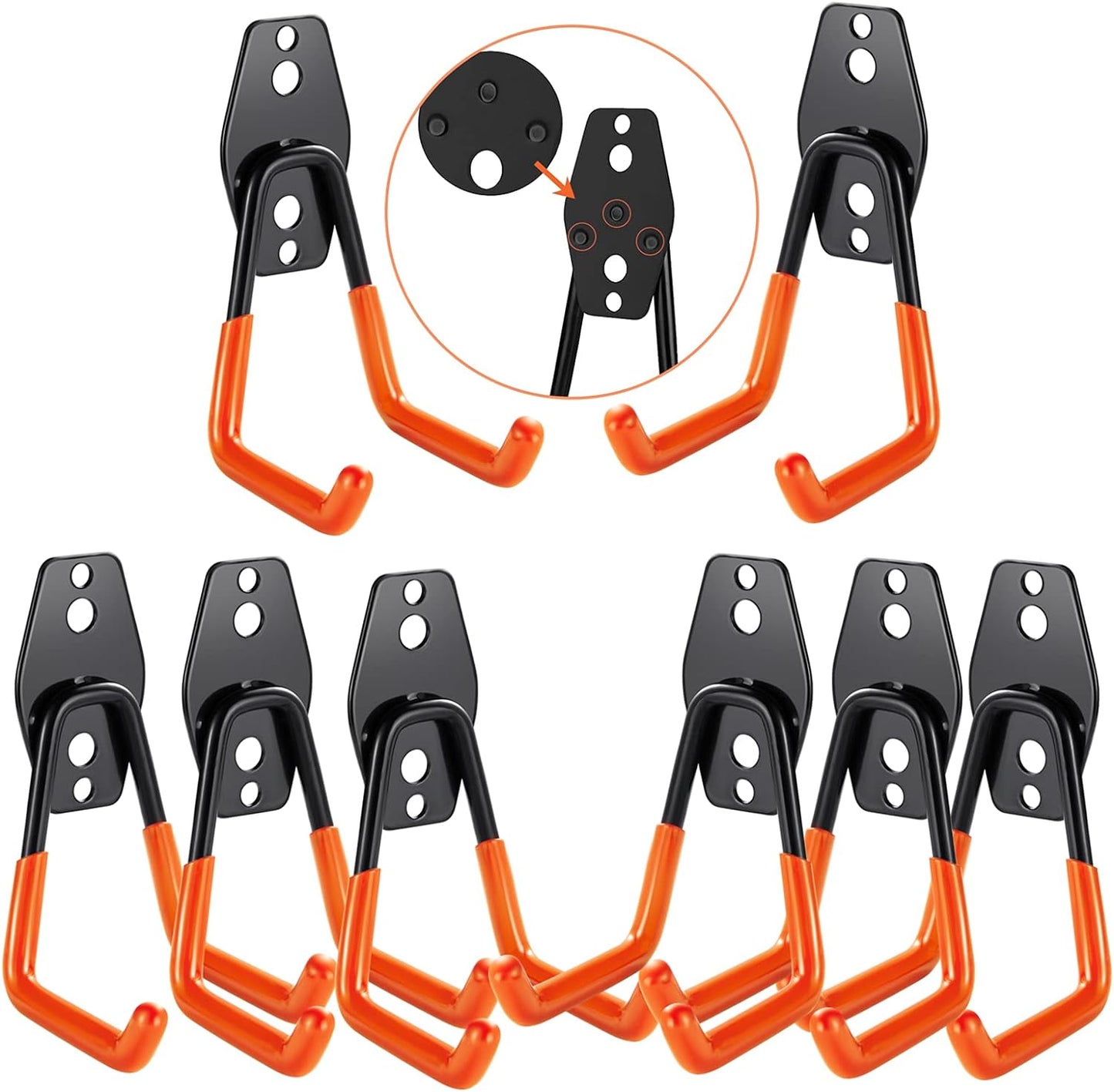 Wandhaken Set, Orange, 8pc