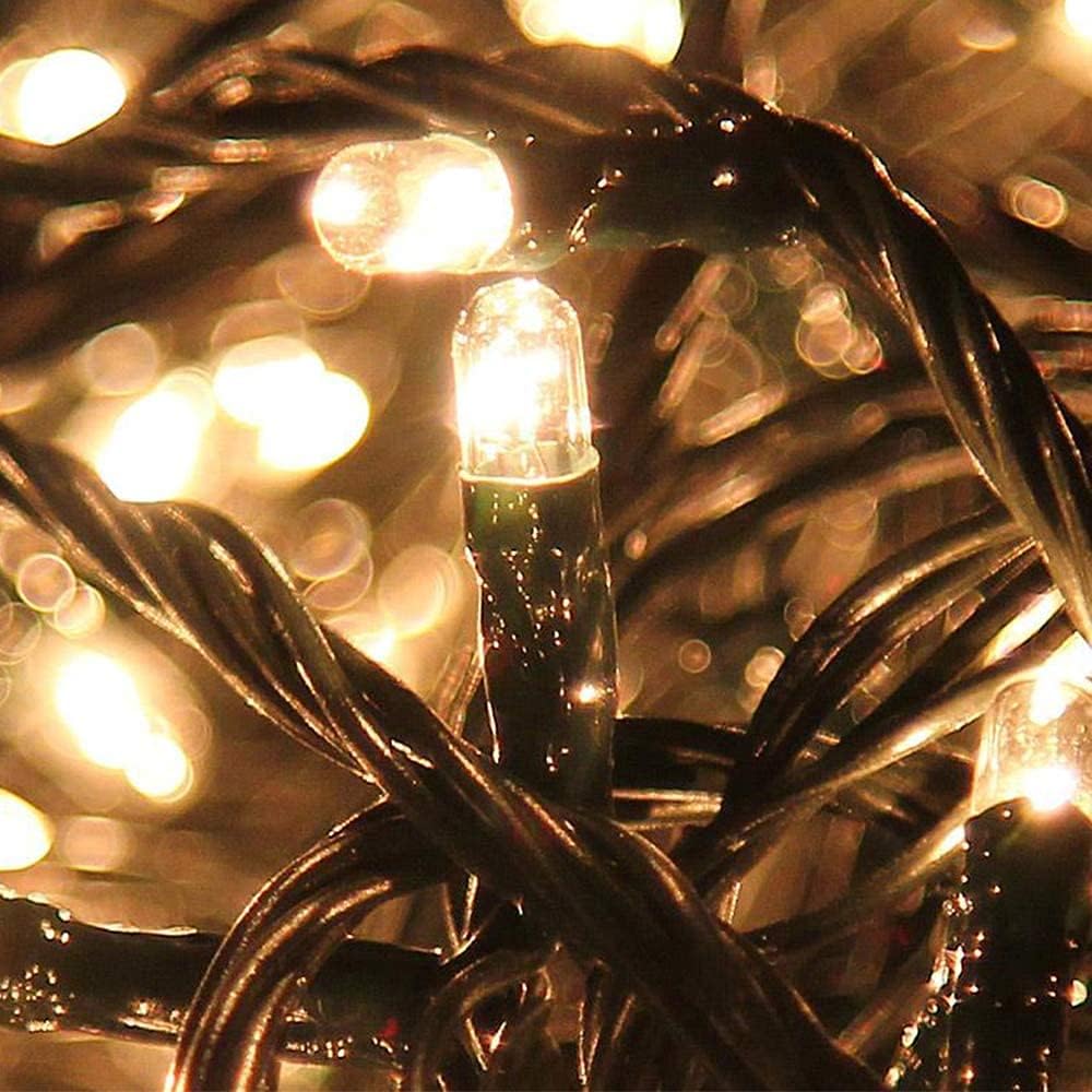 LED Lichterkette mit 8 Modi & Timer, 300 LEDs, Dunkelgrüne Kabel 30m,300LEDs,Warmweiss