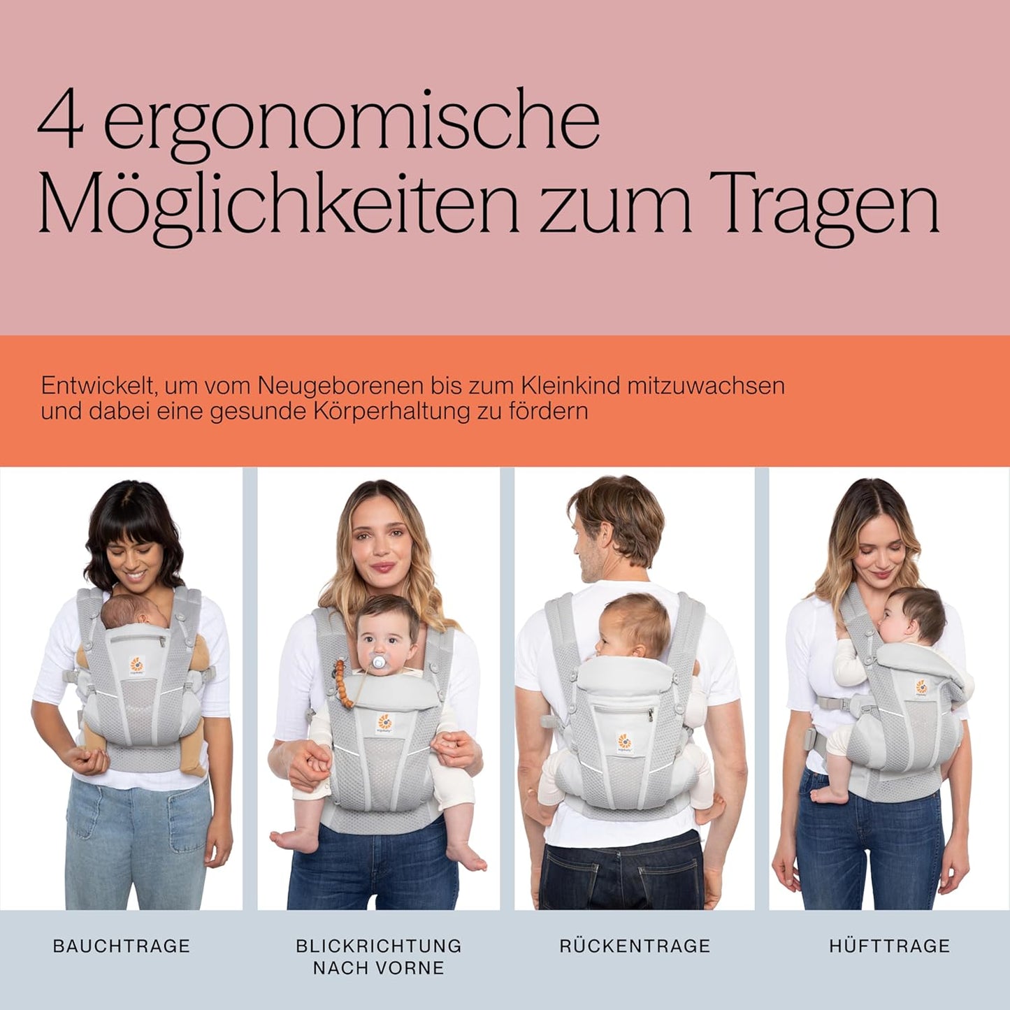 Ergonomische Babytrage Omni Breeze, Pearl Grey Omni Breeze