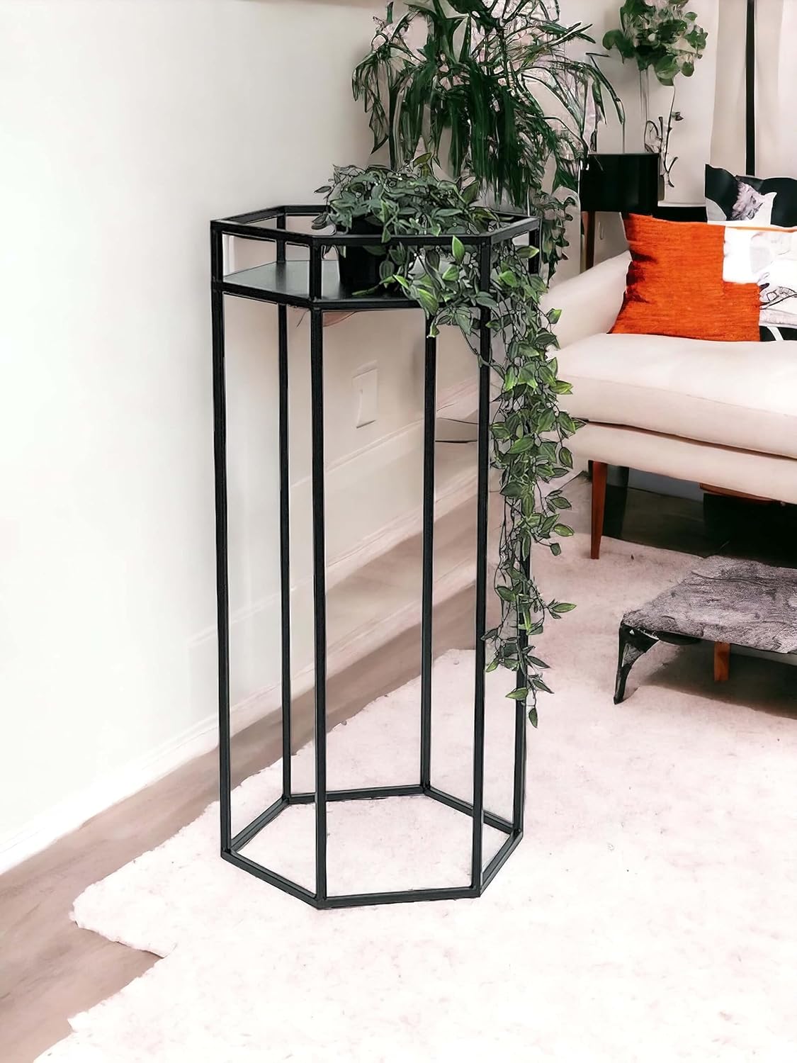 6-eckiger Blumenhocker, Höhe: 70 cm / L