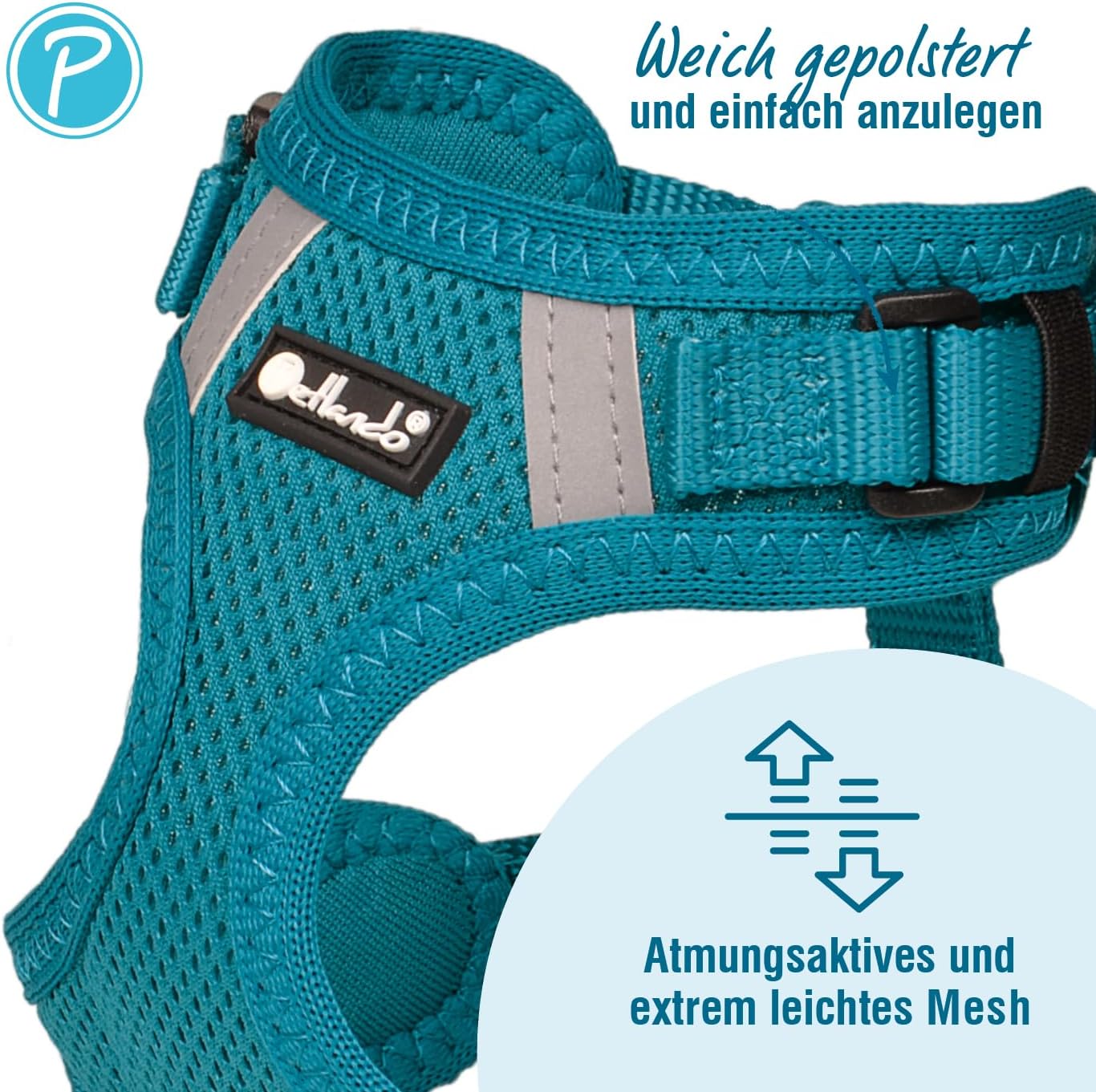 Hundegeschirr, Petrol XL