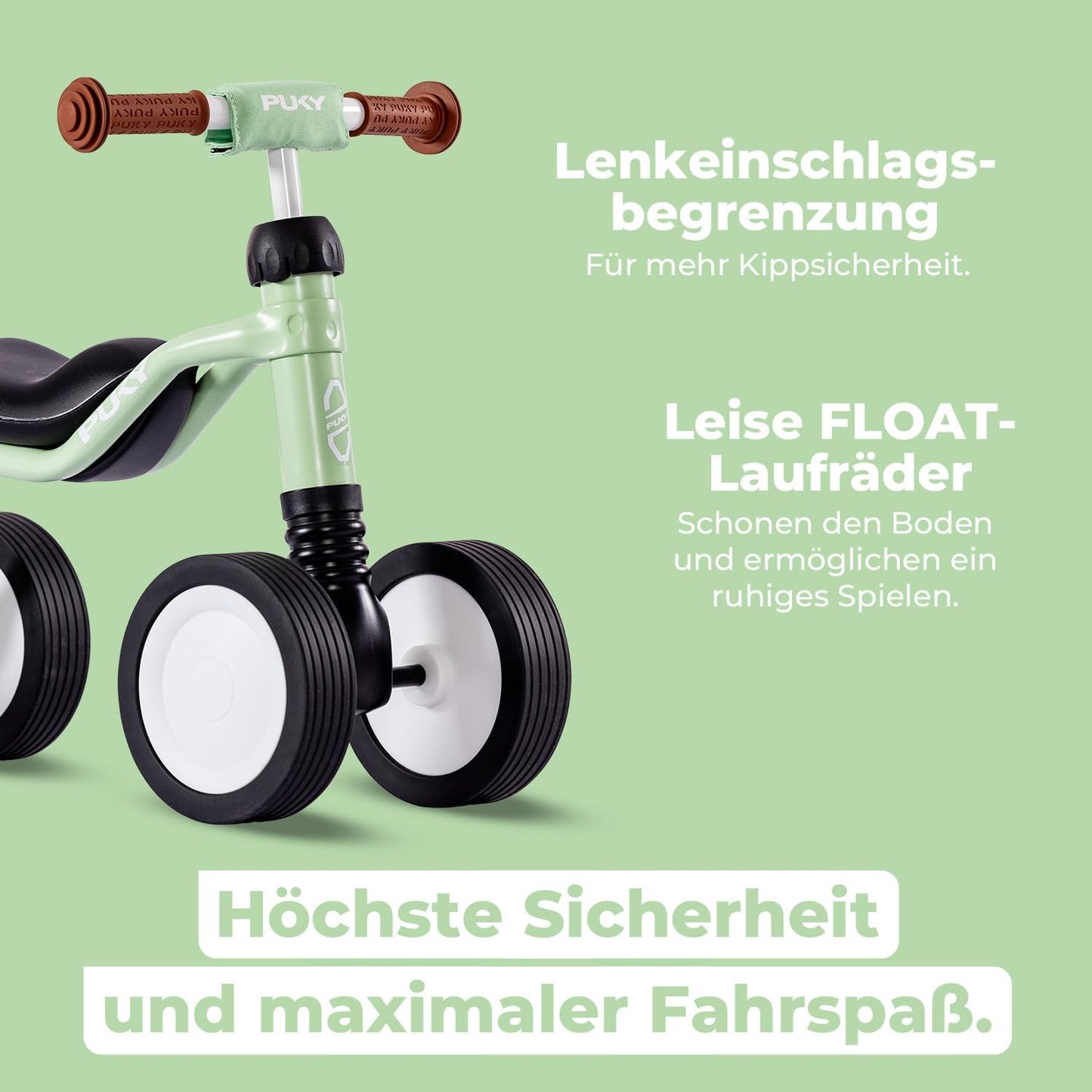 Puky Rutschfahrzeug Wutsch mit Lenkerpolster, Pastel Green
