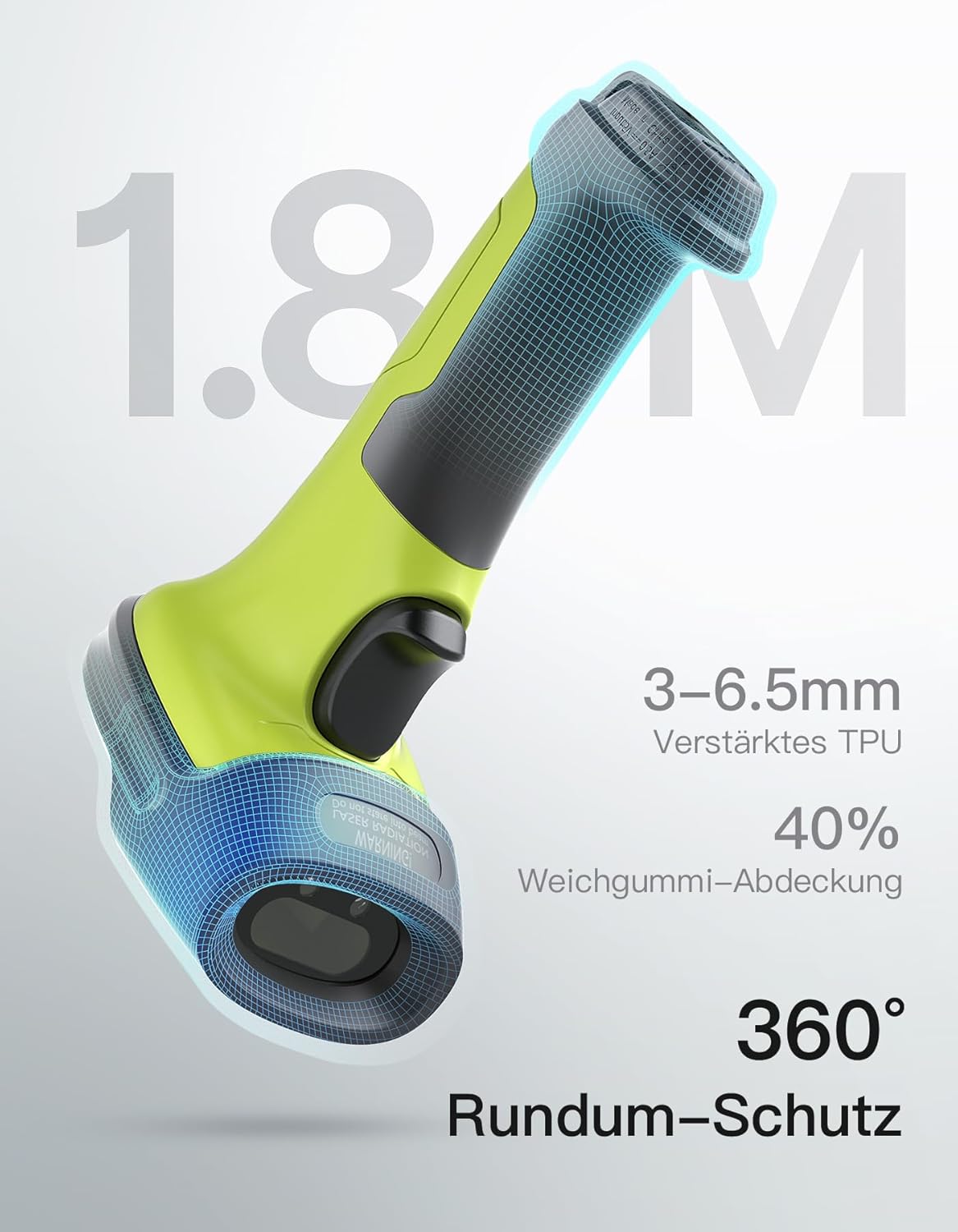 2D Barcode-Scanner BCST-72, Grün 2D
