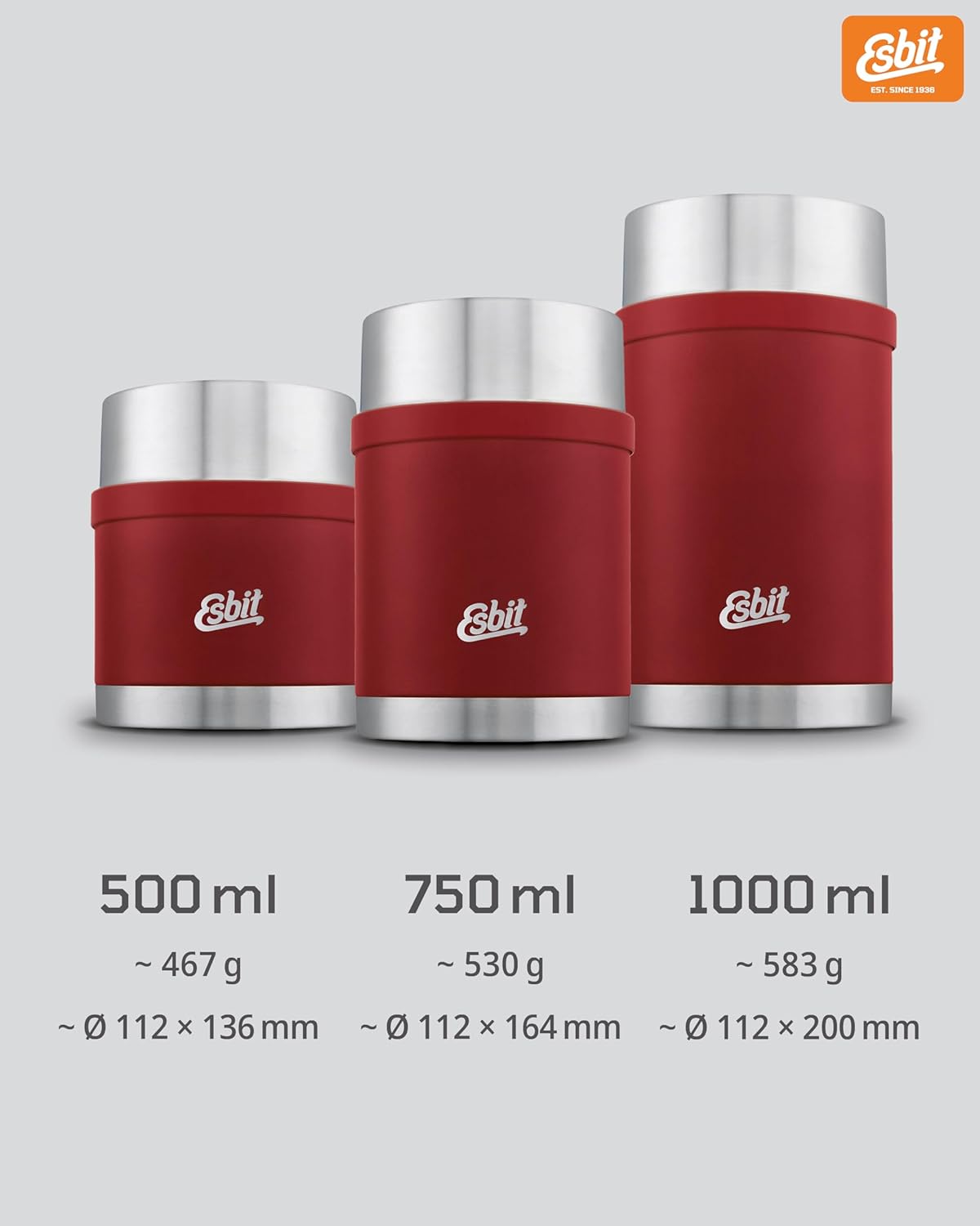 Thermobehälter Sculptor, 500 ml Ohne Manschette Burgundy-rot