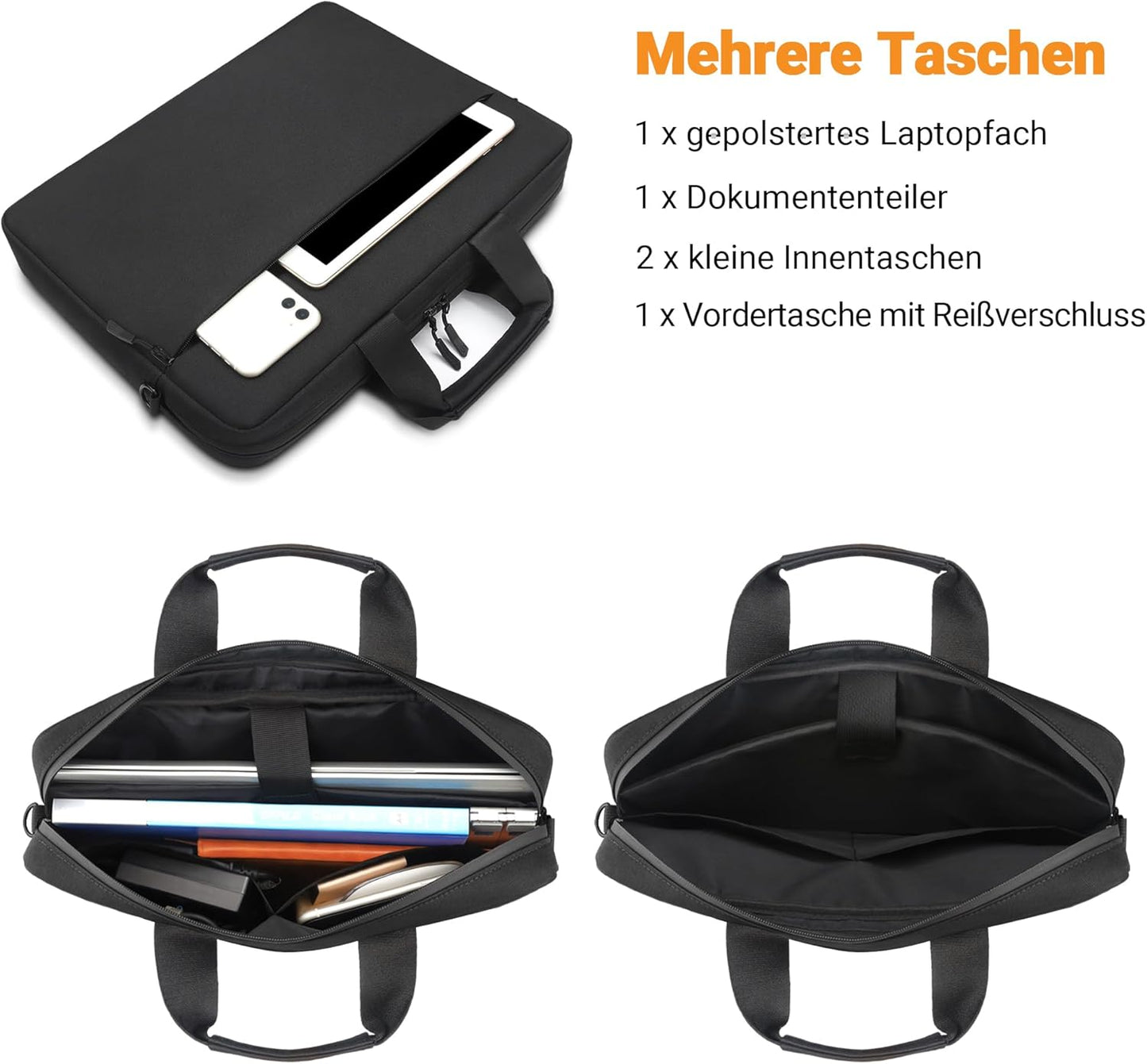 Wasserdichte Laptoptasche, 15,6-16 Zoll