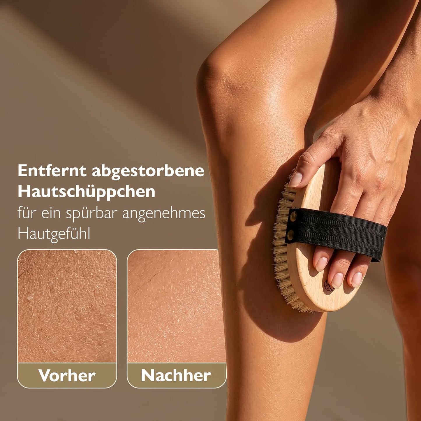 Trockenbürste für Körper und Lymphdrainage Massage