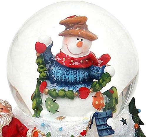 Schneekugel "Schneemann mit Girlande", Schneemann mit Girlande