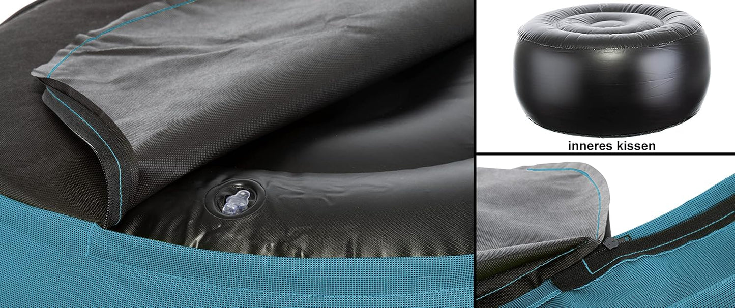 Aufblasbarer Outdoor-Sitzhocker, Aqua