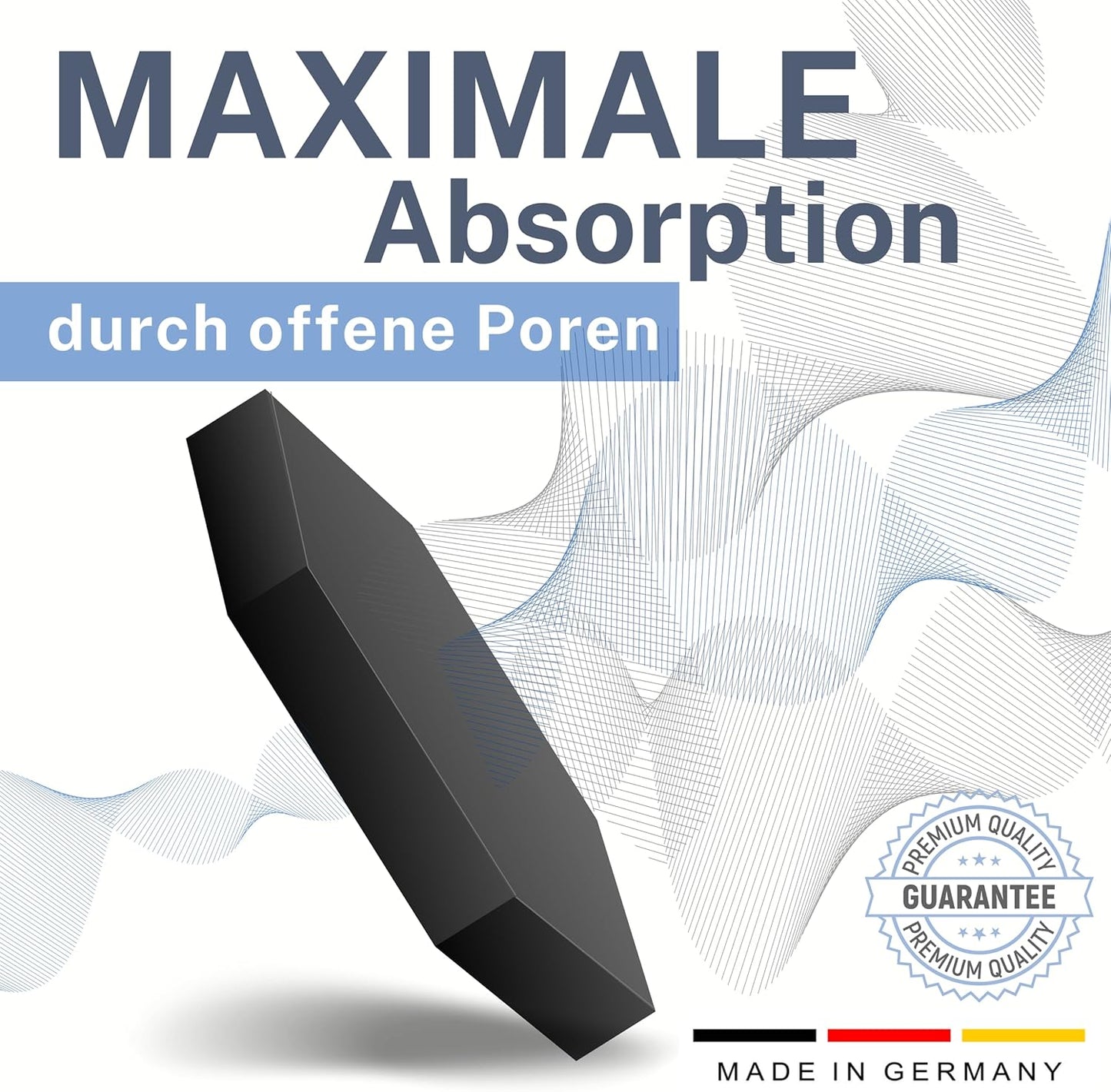 3D Akustikpaneele Schallabsorber (12 Stück), 12x Ø32cm (25mm/50mm)