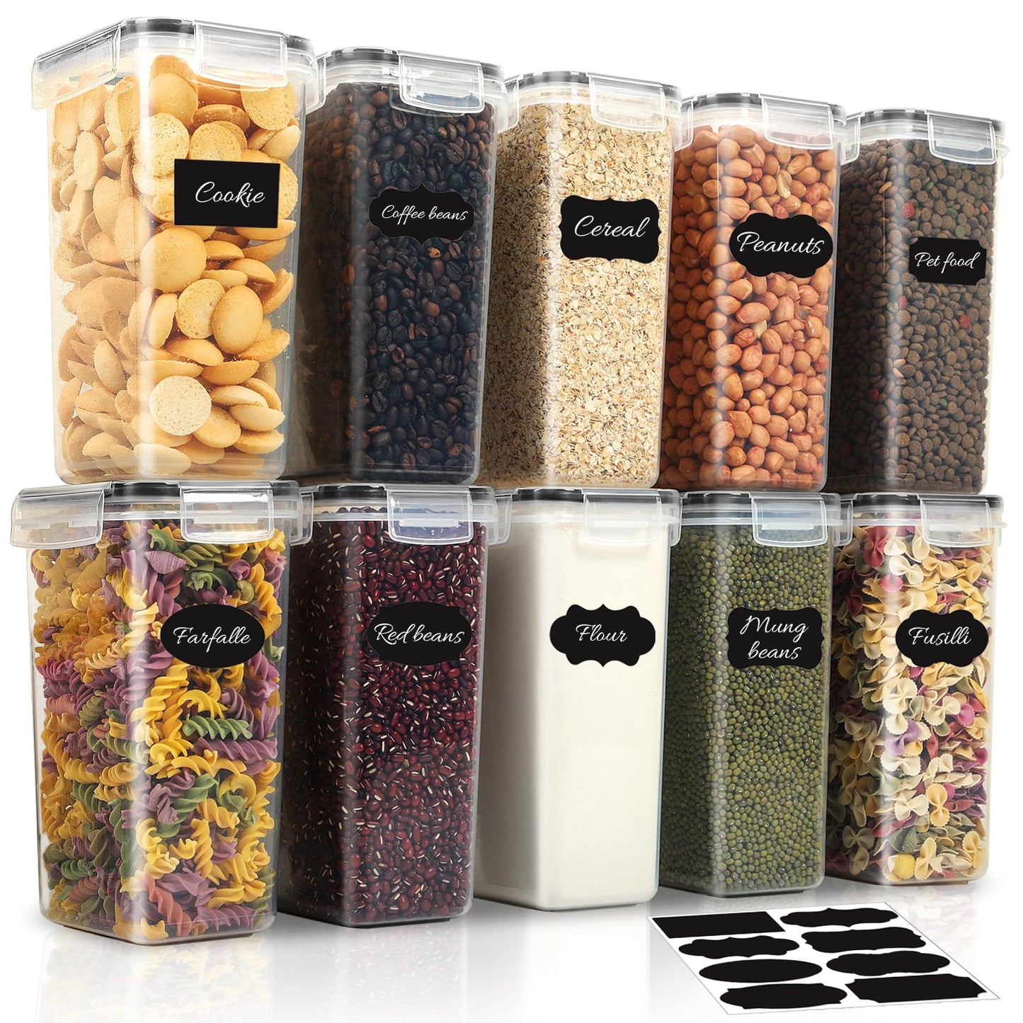 Vorratsdosen-Set luftdicht (10 Stück, 2L), Mediano