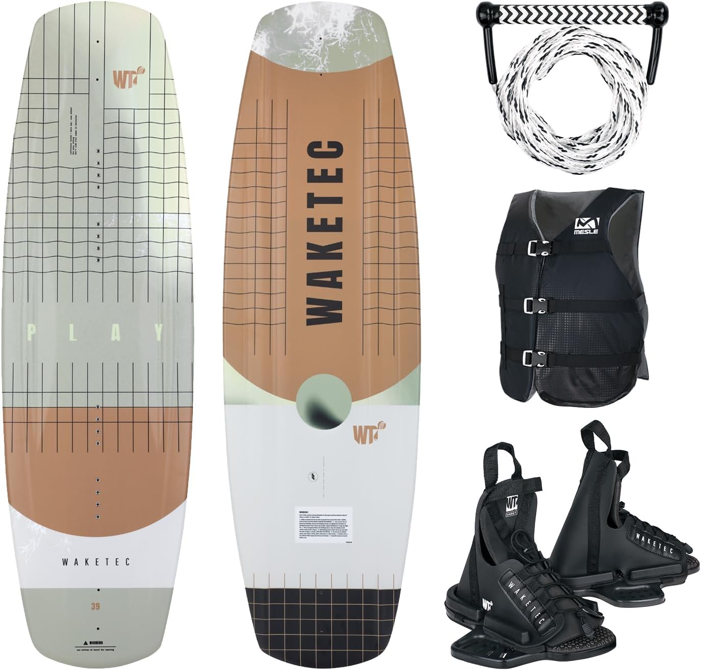Wakeboard Set Play STD, 139.0 Zentimeter, S/M