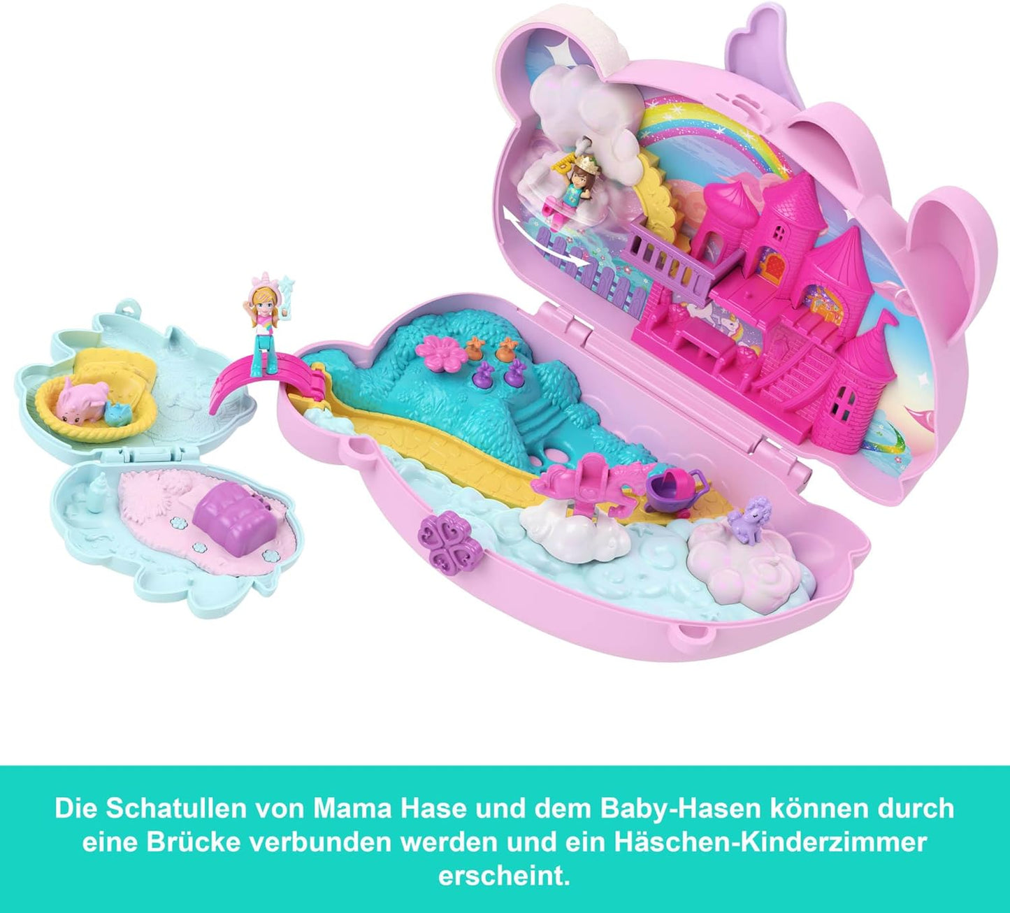 Baby und Häschenmama Schatulle JFT88, Rosa