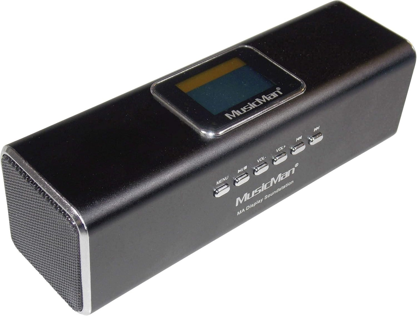 Tragbare Stereo Soundstation mit MP3, Schwarz mit Display Single