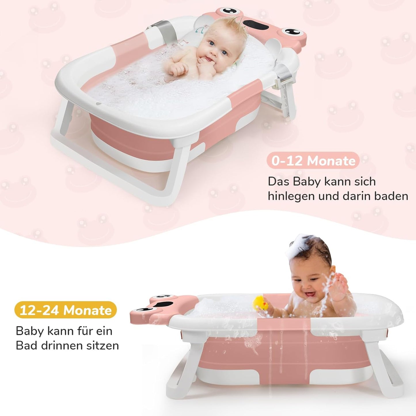 Faltbare Babybadewanne, Rosa