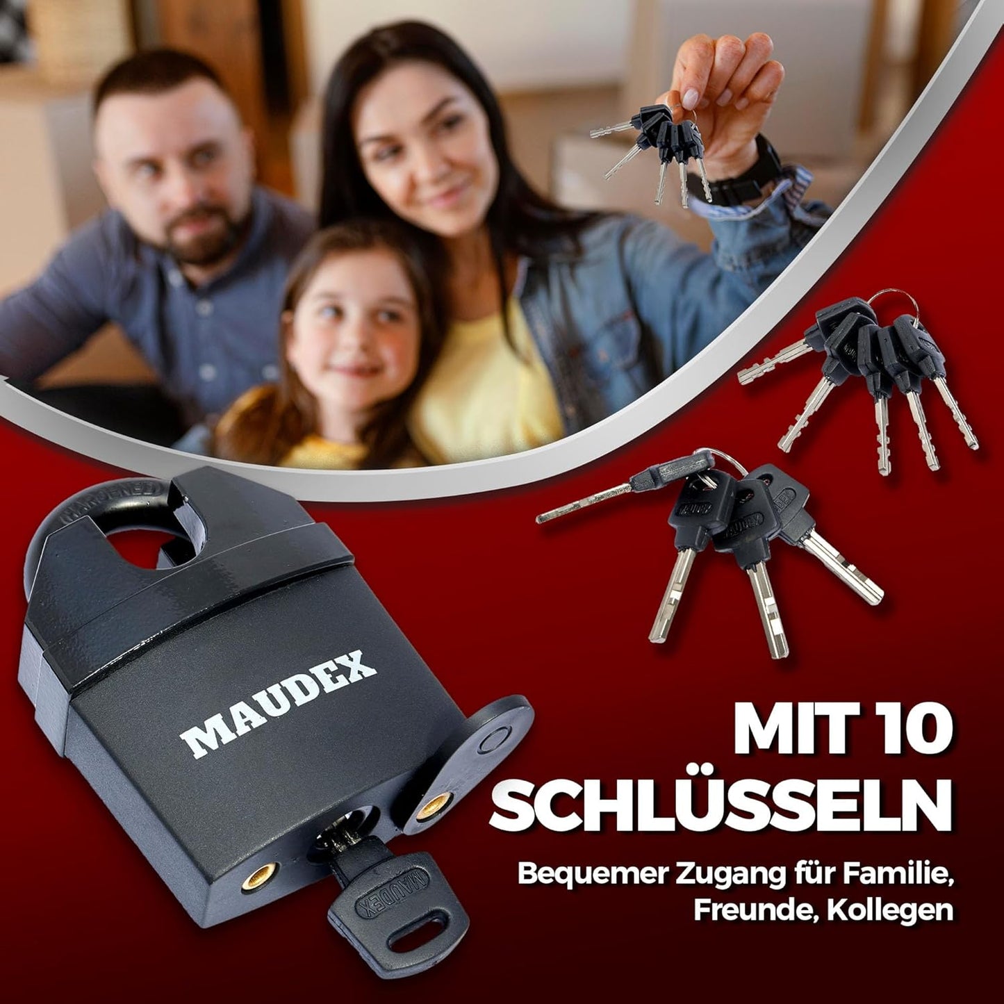 MDL60 Heavy Duty Vorhängeschloss, Normaler Schäkel