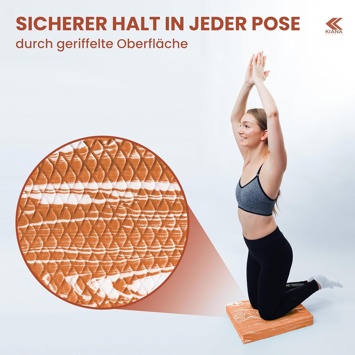 Balance Pad für effektives Gleichgewichtstraining, 50 x 40 x 6 cm Braun