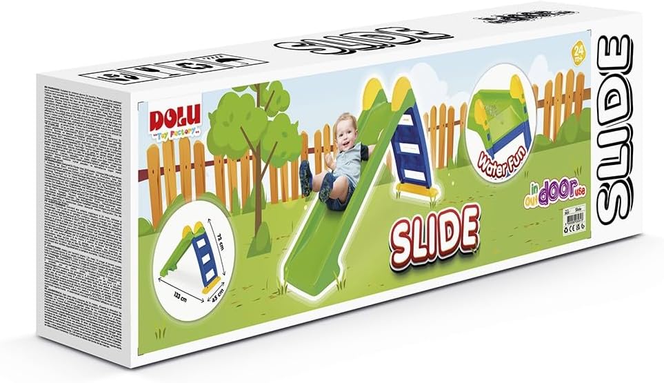 Kinderrutsche für Innen- und Aussenbereich, 72 cm Grün & Blau