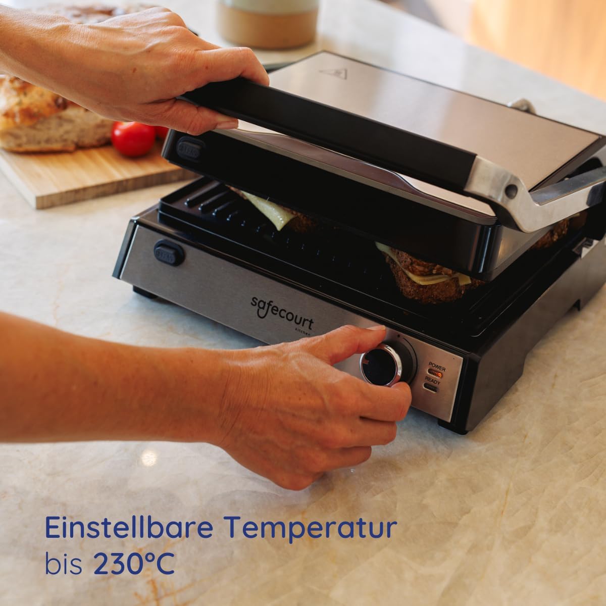 4-in-1 Kontaktgrill, Silber