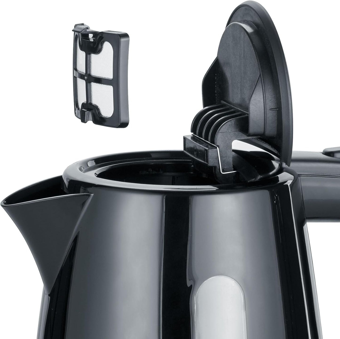 Wasserkocher mit Kalkfilter, 1L, 2200W, WK 3410, Schwarz