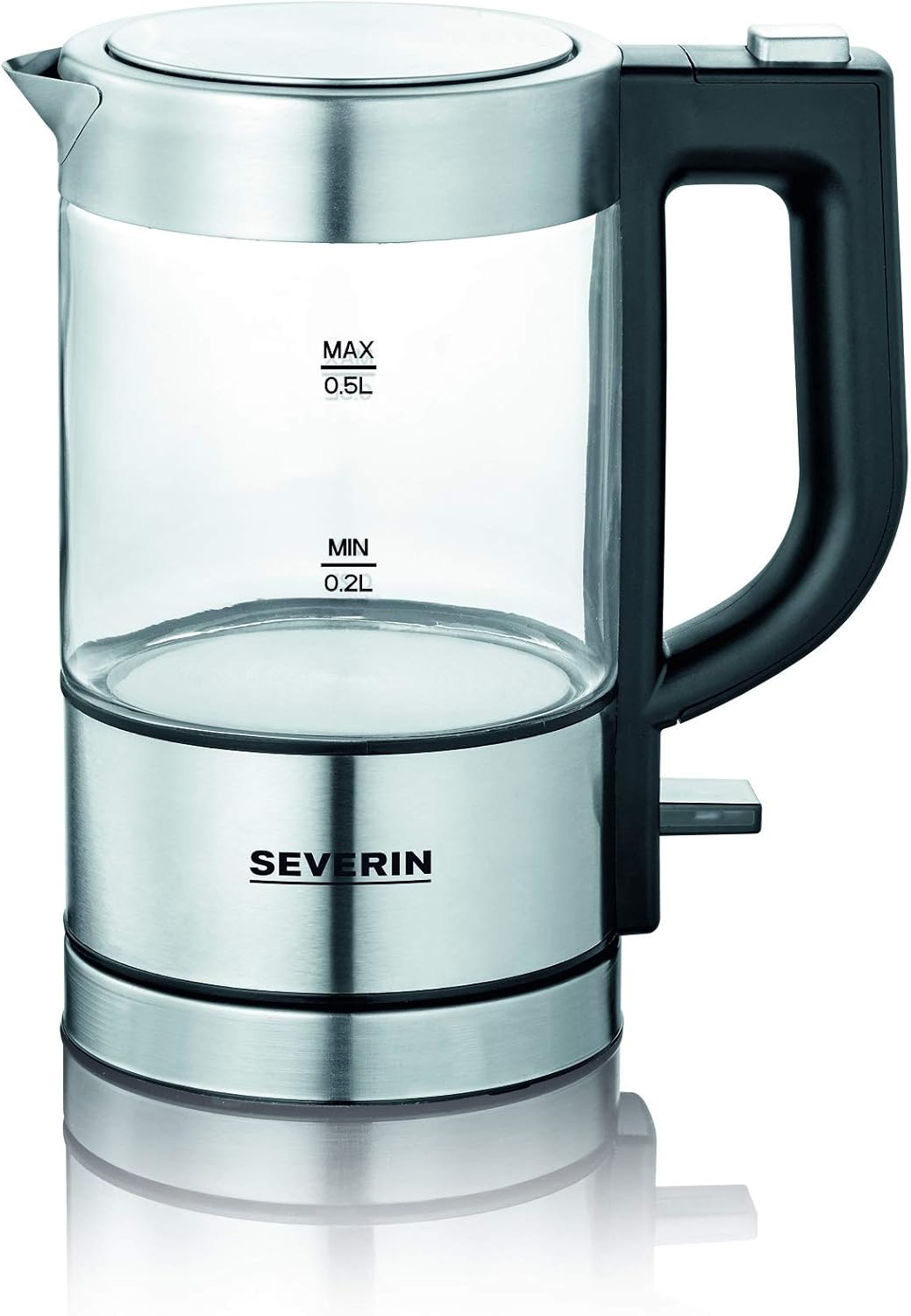 Mini Glas Wasserkocher 0,5 L mit Kalkfilter, 0.5L