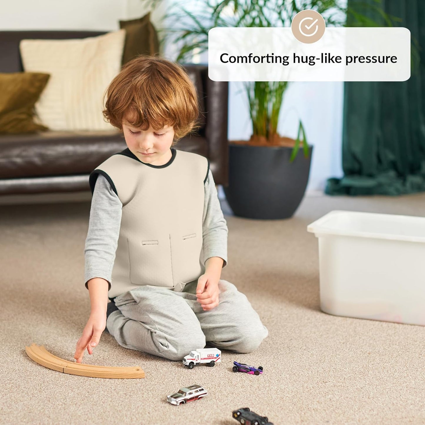 Gewichtsweste für Kinder bei ADHS und Autismus, S Beige
