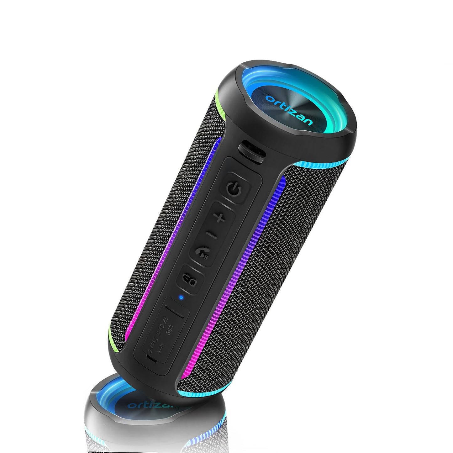 X30 Bluetooth Lautsprecher mit LED-Licht, 30h Spielzeit, schwarz