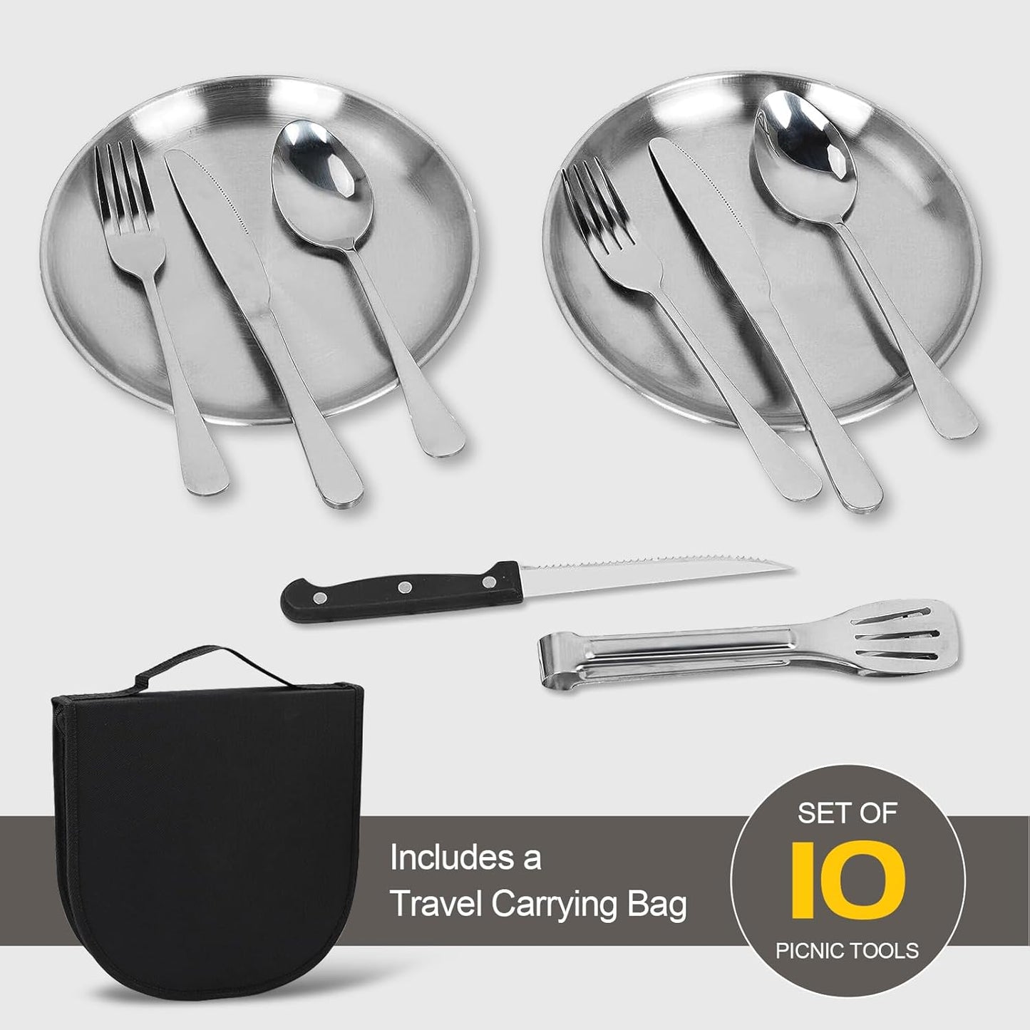 Campingbesteck Set für 2 Personen, für 2 Personen