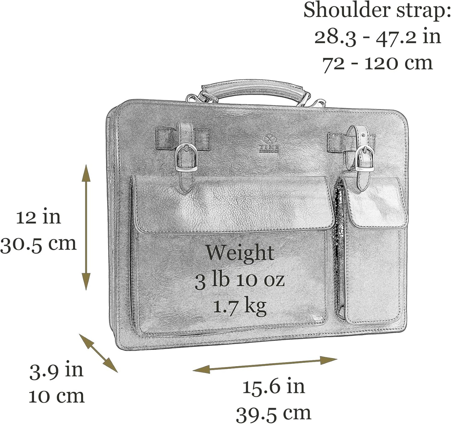 Aktentasche mit Laptopfach, Braun