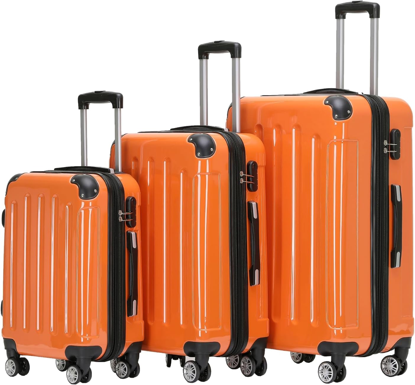 3-tlg. Hartschalenkoffer-Set, Orangen SET