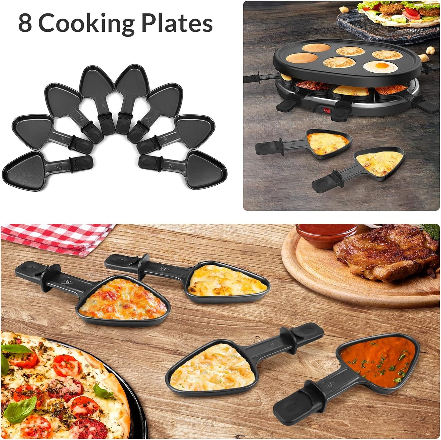 4-in-1 Raclette-Gerät, 8 Personnes - Raclette 4 en1