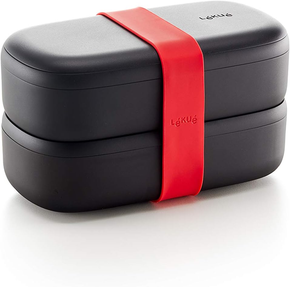 Lunchbox, mit Besteck, Schwarz