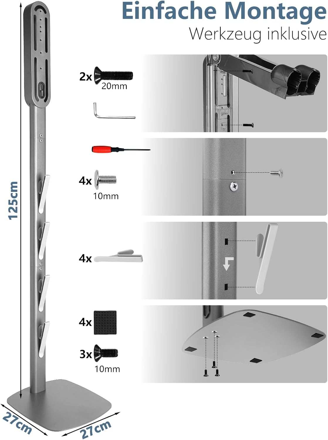 Halterung & Ständer für Dyson, Silber