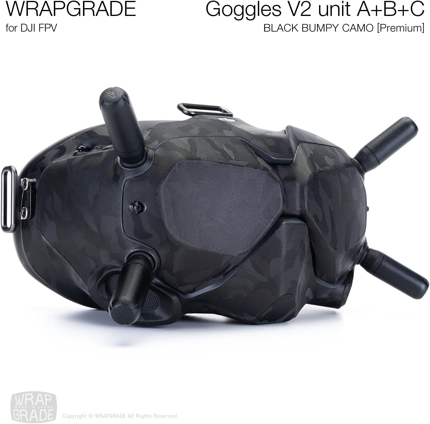 Schutzfolie für DJI FPV Goggles V2, Black Bumpy Camo
