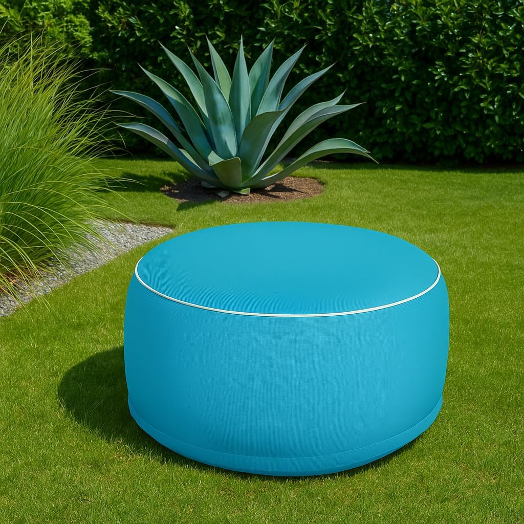 Aufblasbarer Outdoor-Sitzhocker, Aqua
