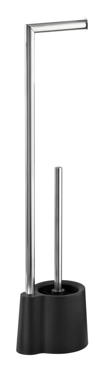 Stand WC-Garnitur Avola mit Bürstenhalter, Schwarz