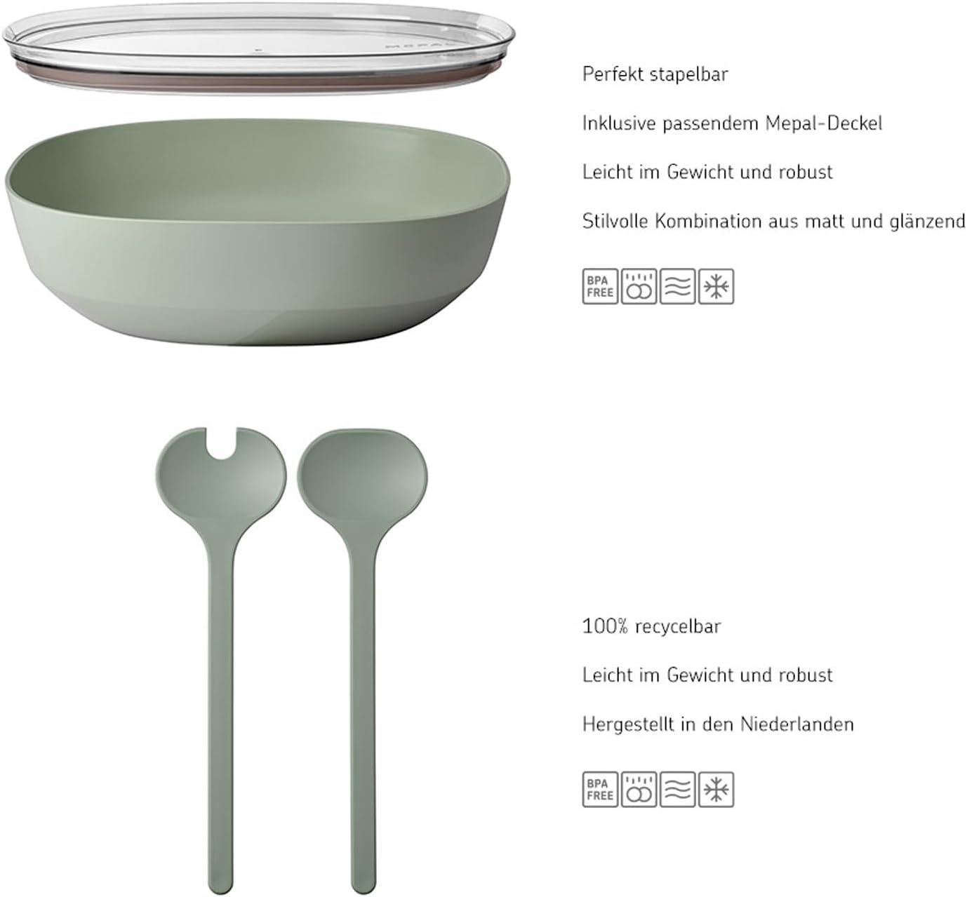 Salat-Set Silueta, Nordic Sage 4000 ml