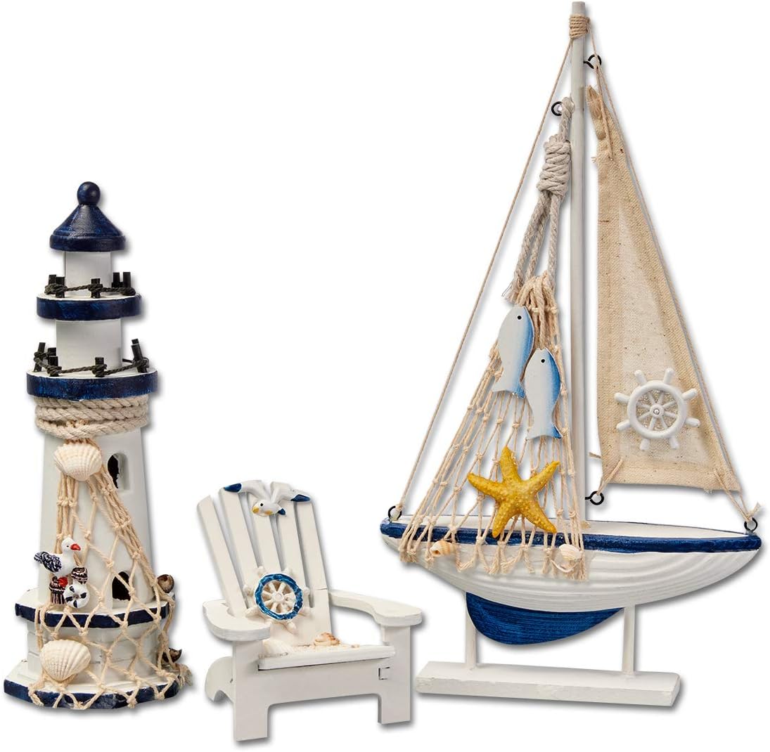 Maritime Badezimmer Deko-Set, Design 1