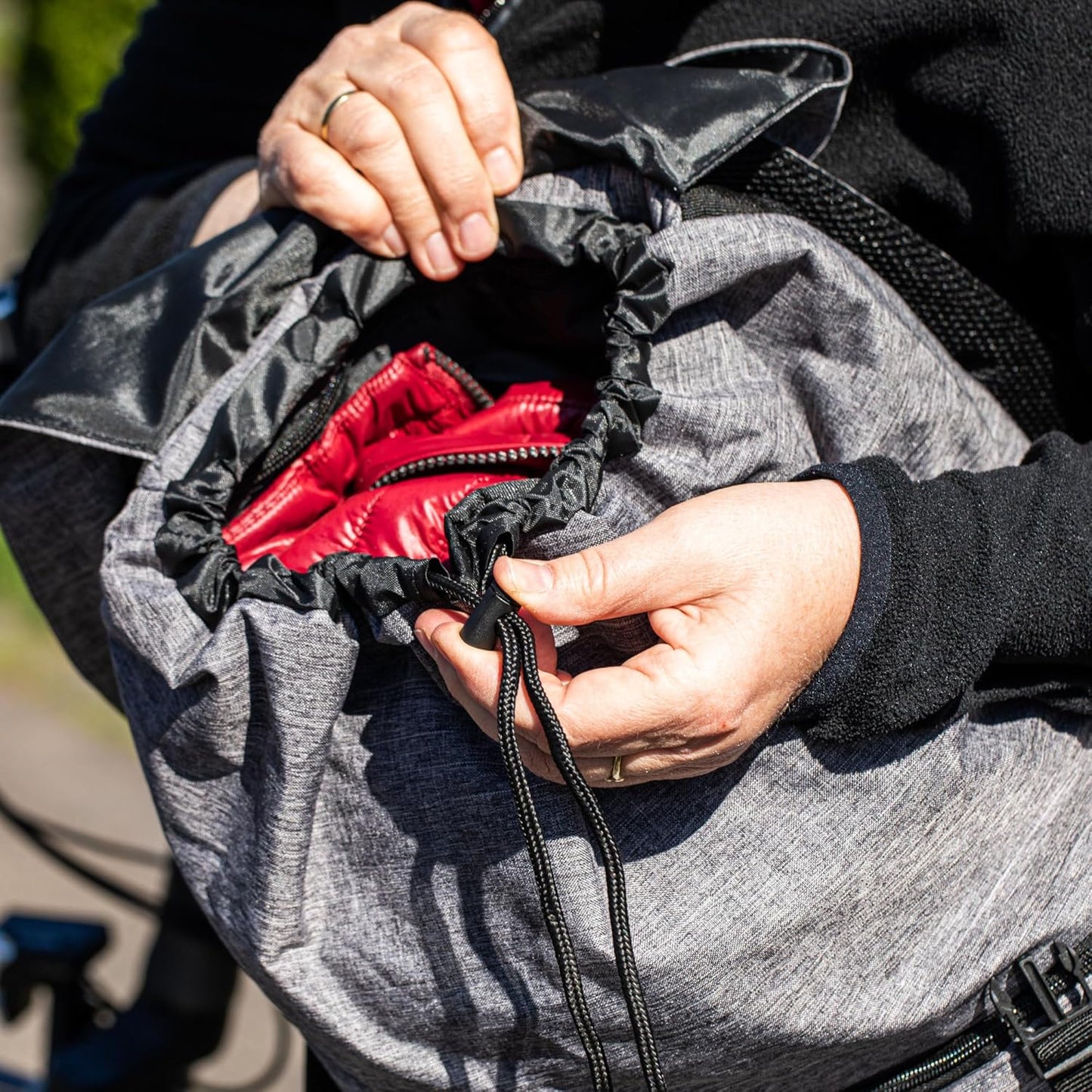 Rucksack mit Kühlfach, grau 20 Liter