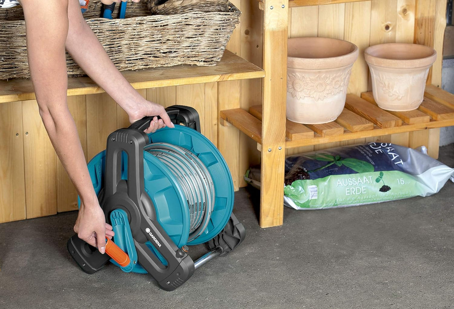 Schlauchtrommel für Gartenschläuche bis 50 m, bis 50m Single