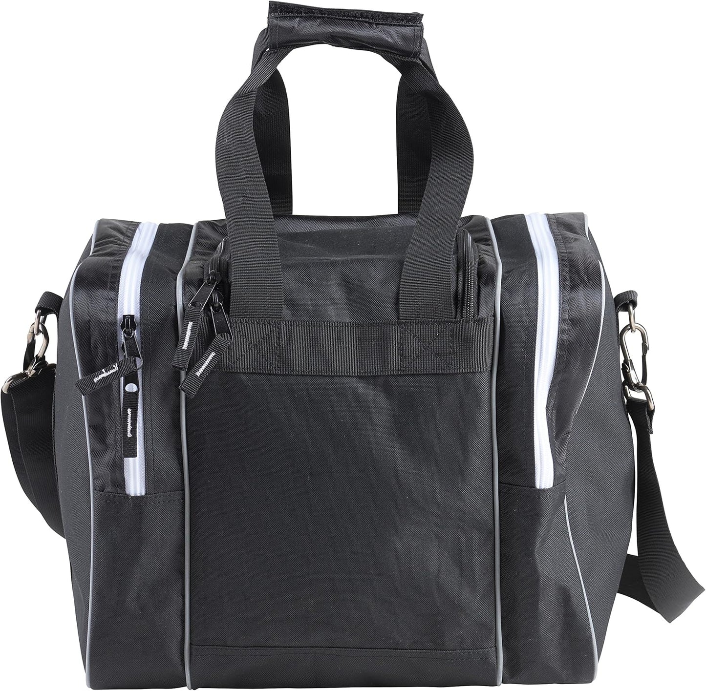 Bowlingtasche für Einzelkugel mit Schuhfach, Schwarz