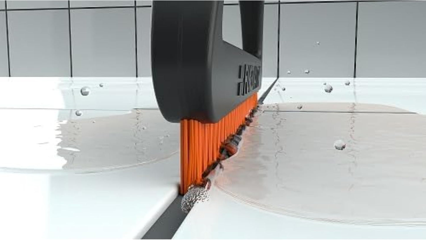 Fugenbürste für Bad, WC und Küche, Grau/Orange mit Bezug