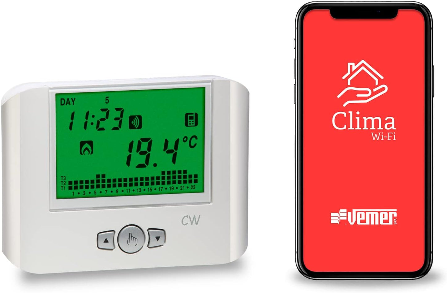 Smart WiFi Thermostat mit App-Steuerung, Einheitsgrösse Weiss