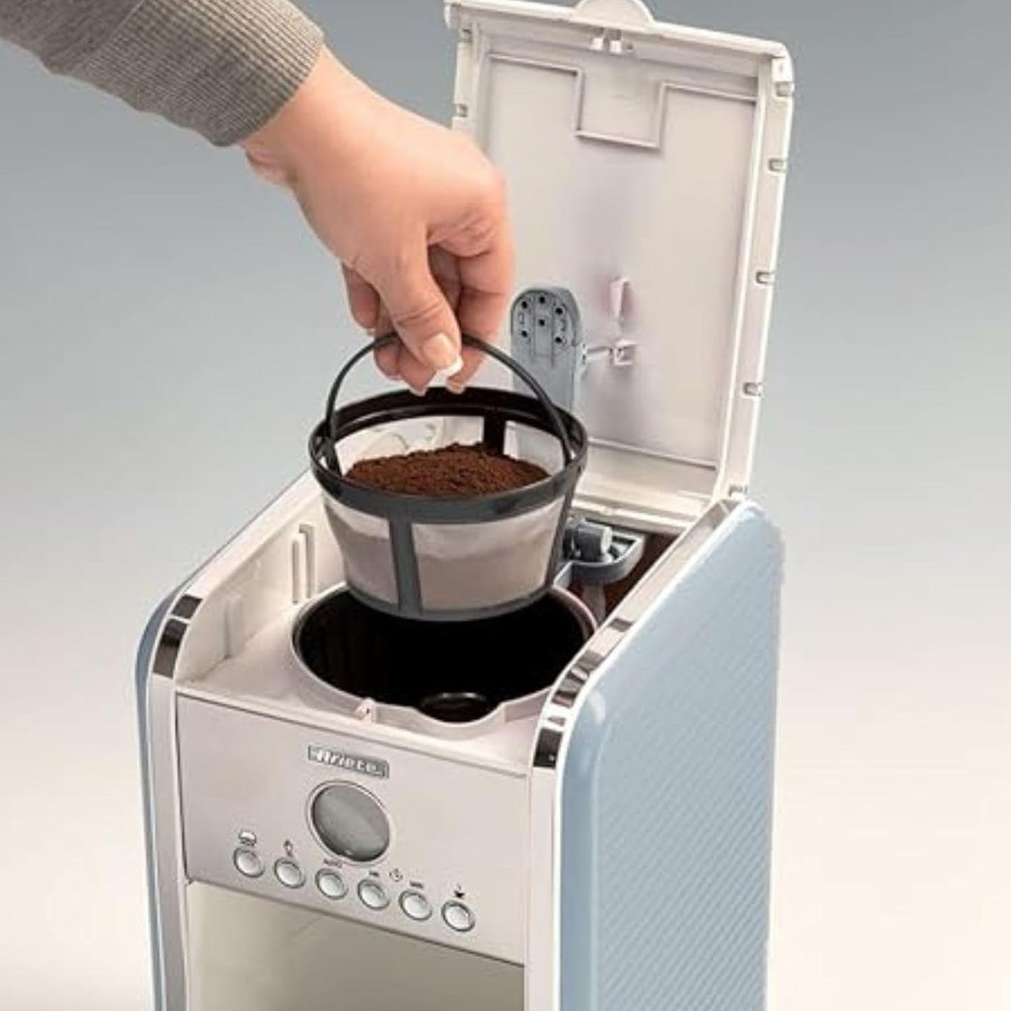 Retro Filterkaffeemaschine, Hellblau