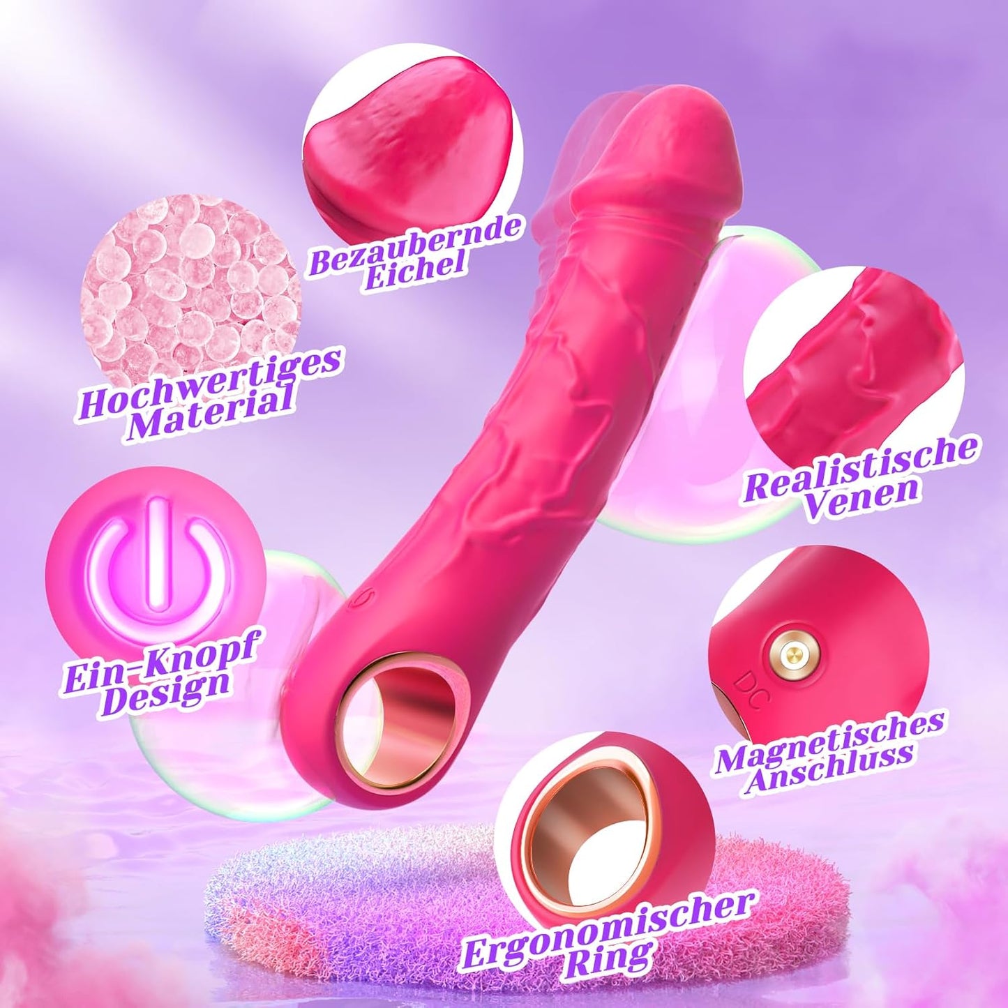 Vibratoren-Set für Paare mit 10 Intensitäten, 2-Rosarot