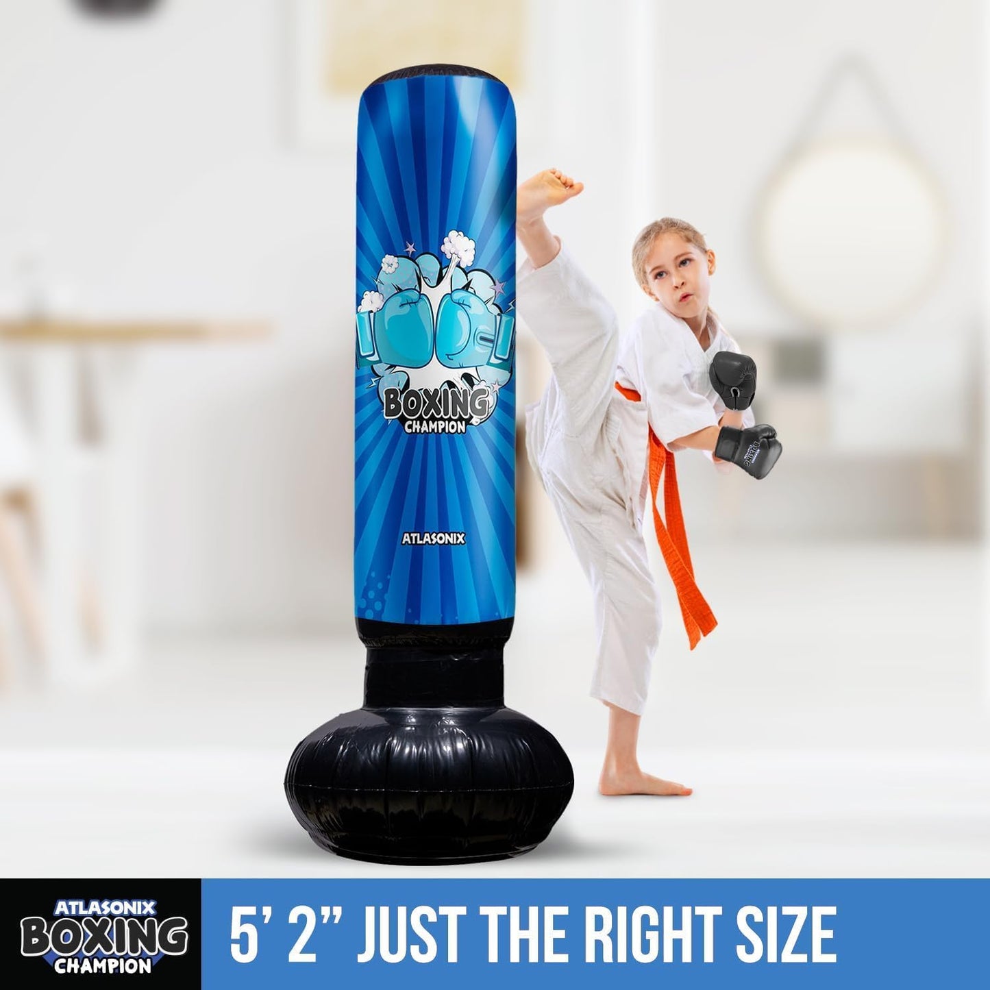 Aufblasbares Box-Set für Kinder, Blau