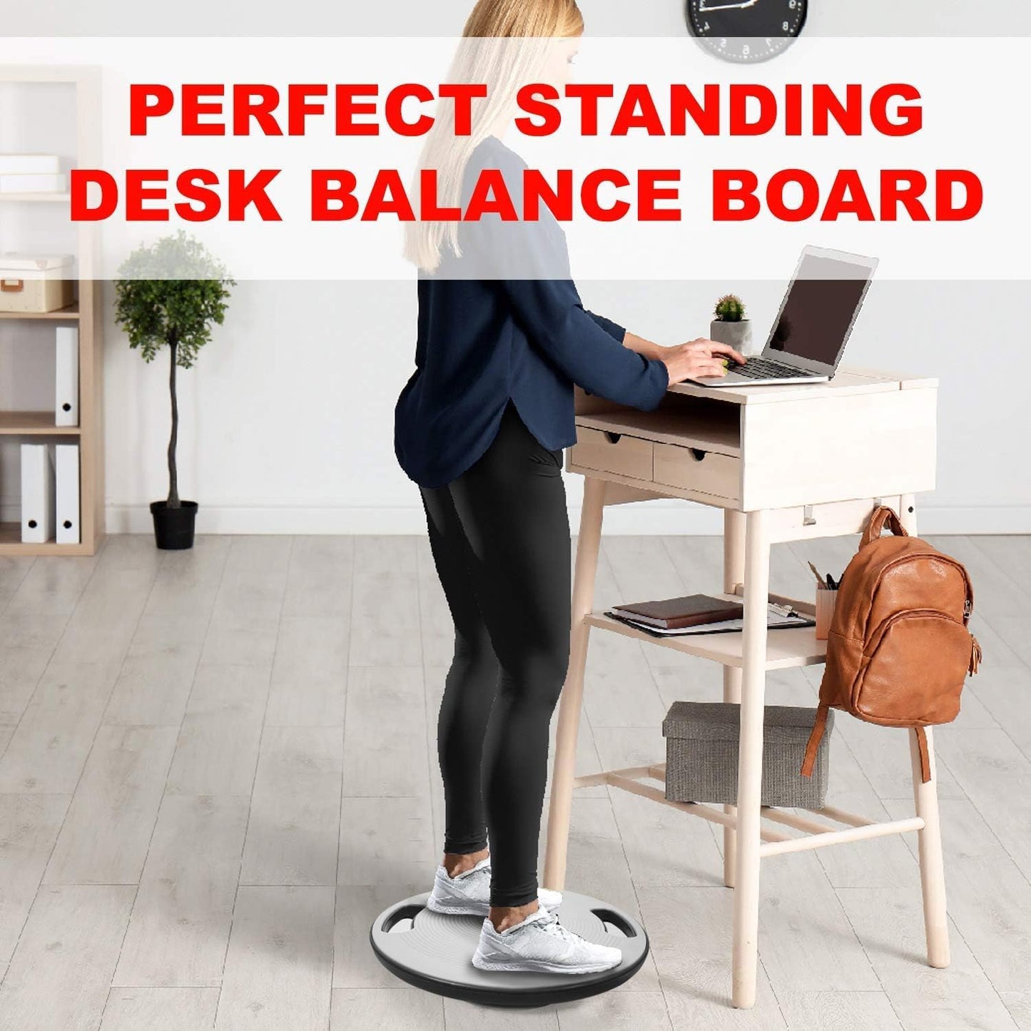 Balance Board mit rutschfester Oberfläche, Silber - Standard 40cm Kunststoff