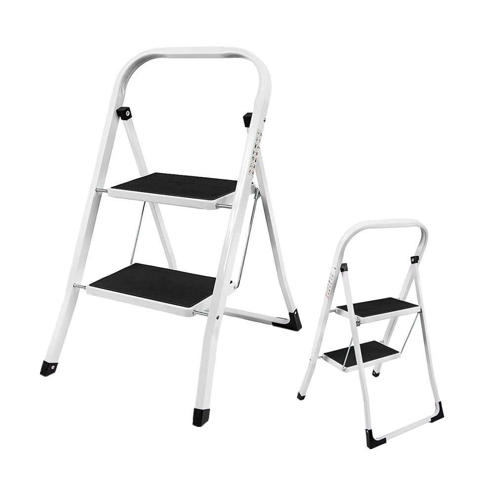 Klappbare 2-Stufen Trittleiter (150 kg Belastung), 2 Stufenleiter