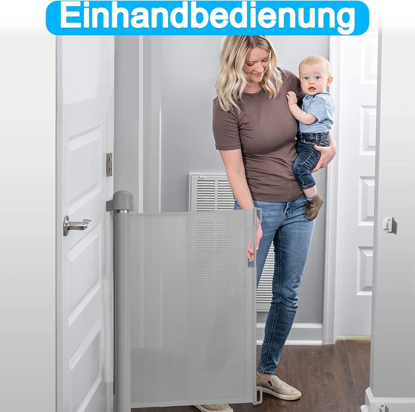Treppenschutzgitter, Grau 180cm