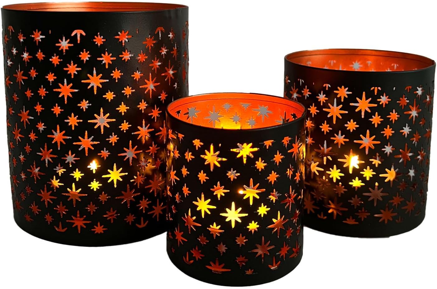 3er-Set Orientalische Teelichthalter